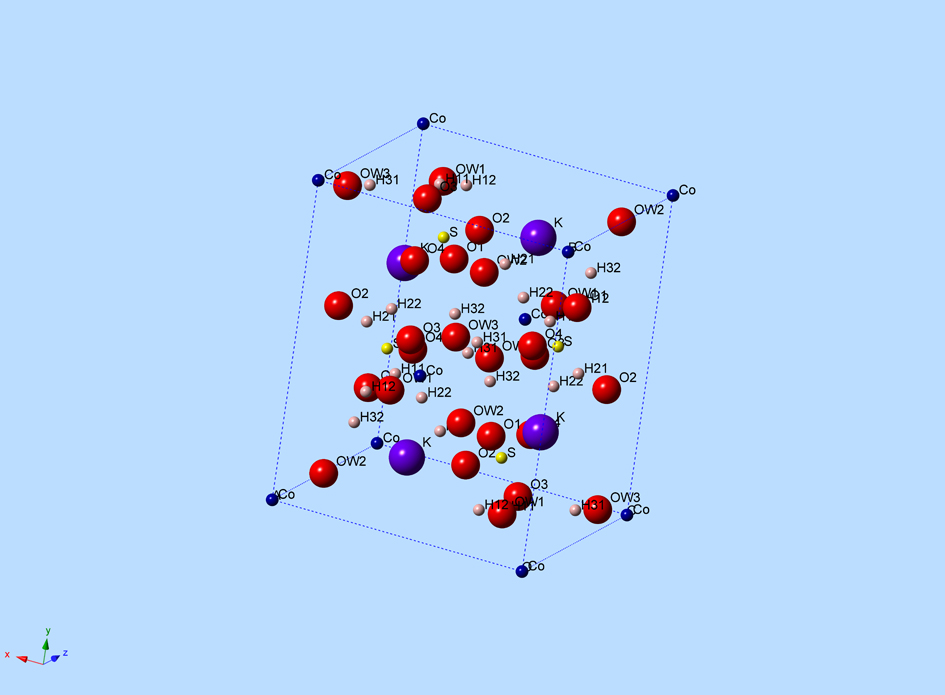 育成結晶原料の結晶構造図1